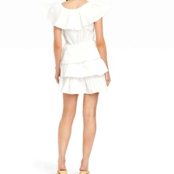 NWT A New Day White Ruffled Dress Coastal Cowgirl,  Soft Girl, Tomato Girl - Picture 7 of 11